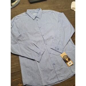 Chef Works Urban Shirt, Men's Size LARGE Gray, Long Sleeve, Button Up Shirt